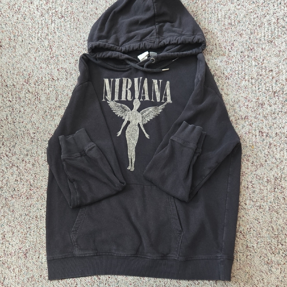 Vintage Y2K H&M Charcol Gray Graphic Hoodie